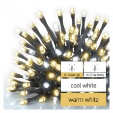 Standard LED spojovací vánoční řetěz blikající, 10 m, venkovní, teplá/studená bílá Standard LED spojovací vánoční řetěz blikající, 10 m, venkovní, teplá/studená bílá