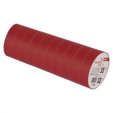 Izolační páska PVC 15mm / 10m červená - 10ks
