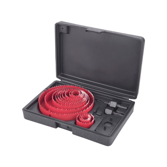 POŠK. OBAL vrtáky vykružovací korunkové, 13 průměrů O 19-127mm