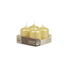 Svíčka adventní - METAL M22 Cylinder 50x70 mm - 4 ks zlatá Svíčka adventní - METAL M22 Cylinder 50x70 mm - 4 ks zlatá