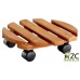 Podložka pod květináč kruhový - Country 30 cm kaštan (nosnost 100kg)