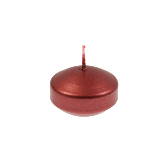 Svíčka plovoucí Floating  45x20 mm - červená metalíza