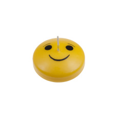 Svíčka Smiley Smile 70x25 mm - žlutá Svíčka Smiley Smile 70x25 mm - žlutá