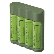 Nabíječka baterií GP Everyday B421 + 4× AA ReCyko 2700 + USB Nabíječka baterií GP Everyday B421 + 4× AA ReCyko 2700 + USB