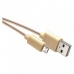 Nabíjecí a datový kabel USB-A 2.0 / micro USB-B 2.0, 1 m, zlatý