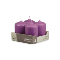 Svíčka adventní - MAT N153 Cylinder 60x90 mm - 4 ks fialová Svíčka adventní - MAT N153 Cylinder 60x90 mm - 4 ks fialová