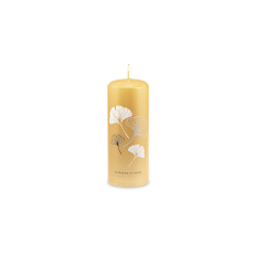 Svíčka Ginkgo Luxury Pillar 60 x 150 mm - zlatá metalíza Svíčka Ginkgo Luxury Pillar 60 x 150 mm - zlatá metalíza