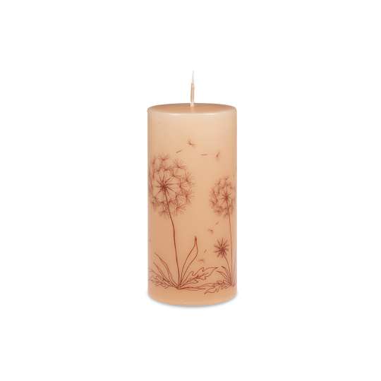 Svíčka Dandelion Pillar 70 x 150 mm - oranžová