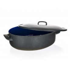 BELIS Pekáč oválný smaltovaný SFINX 32 x 24 cm, 6,5 l, s poklicí BELIS Pekáč oválný smaltovaný SFINX 32 x 24 cm, 6,5 l, s poklicí