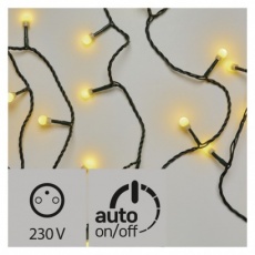 LED vánoční cherry řetěz – kuličky, 48m, teplá bílá, časovač LED vánoční cherry řetěz – kuličky, 48m, teplá bílá, časovač