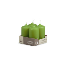 Svíčka adventní - MAT N74 Cylinder 40x80 mm - 4 ks zelená Svíčka adventní - MAT N74 Cylinder 40x80 mm - 4 ks zelená