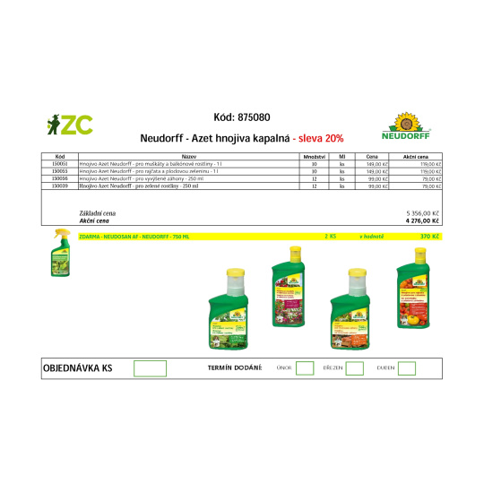 KD Displej - Neudorff - Azet hnojiva kapalná