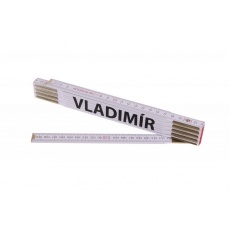 Metr skládací 2m VLADIMÍR (PROFI, bílý, dřevo) Metr skládací 2m VLADIMÍR (PROFI, bílý, dřevo)