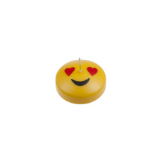 Svíčka Smiley Love 45x20 mm - žlutá Svíčka Smiley Love 45x20 mm - žlutá