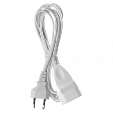 Dvoužilový pohyblivý přívod 3 m / 1 zásuvka / bílý / PVC / 0,75 mm2 Dvoužilový pohyblivý přívod 3 m / 1 zásuvka / bílý / PVC / 0,75 mm2