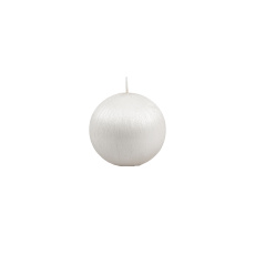 Svíčka Reel Sphere 80 mm - bílá metalíza Svíčka Reel Sphere 80 mm - bílá metalíza