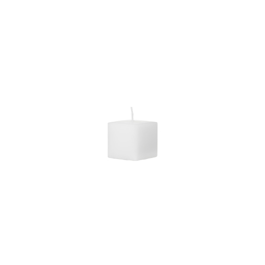 Svíčka Basic Square 50x50x50 mm - bílá