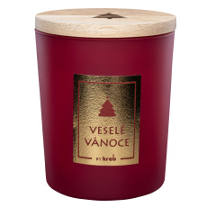 Svíčka sklo - MAGIC WOOD 300 g - Veselé Vánoce (cena bez slev) Svíčka sklo - MAGIC WOOD 300 g - Veselé Vánoce (cena bez slev)