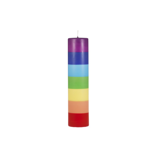 Svíčka Chakra Basic Pillar 60x250 mm - duhová