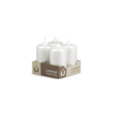 Svíčka adventní - METAL M08 Cylinder 40x80 mm - 4 ks bílá Svíčka adventní - METAL M08 Cylinder 40x80 mm - 4 ks bílá