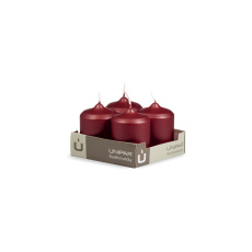 Svíčka adventní - METAL M135 Cylinder 40x60 mm - 4 ks červená Svíčka adventní - METAL M135 Cylinder 40x60 mm - 4 ks červená