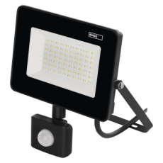 LED reflektor SIMPO s pohybovým čidlem, 50W, černý, neutrální bílá
