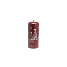 Svíčka vánoční Snowing Pillar 60 x 150 mm - červená metalíza Svíčka vánoční Snowing Pillar 60 x 150 mm - červená metalíza