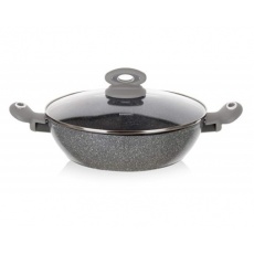 BANQUET Pánev Paella s nepřilnavým povrchem GRANITE Grey 28 x 7,5 cm, s poklicí BANQUET Pánev Paella s nepřilnavým povrchem GRANITE Grey 28 x 7,5 cm, s poklicí