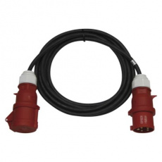 3 fázový venkovní prodlužovací kabel 10 m / 1 zásuvka / černý / guma / 400 V / 4 mm2 3 fázový venkovní prodlužovací kabel 10 m / 1 zásuvka / černý / guma / 400 V / 4 mm2