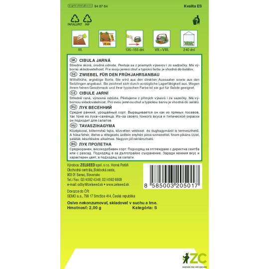 Zelseed Cibule - Karmen červená 2g Zelseed Cibule - Karmen červená 2g