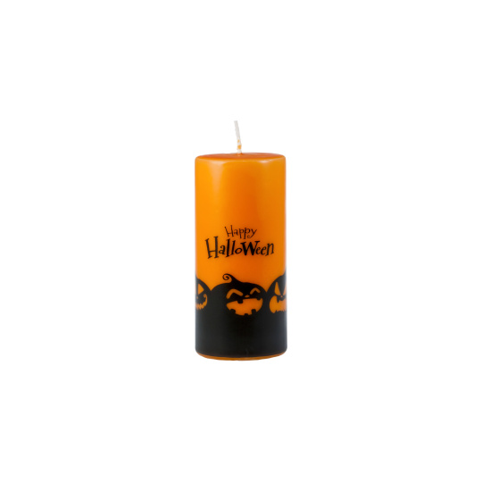 Svíčka Halloween Pillar 60x130 mm - oranžová