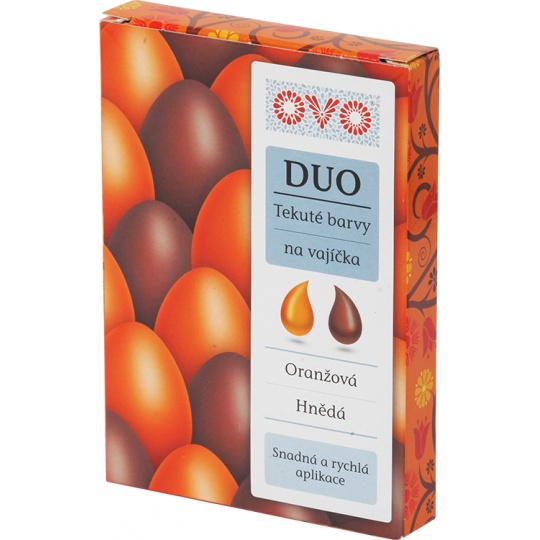 OVO - tekuté barvy DUO oranžová/hnědá (á 20ml)