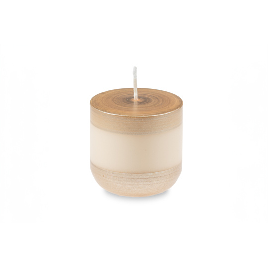 Svíčka Dusky Bucket 70 x 70 mm - krémovo-zlatá