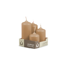 Svíčka adventní -  MAT N95 Cylinder Cascada - 4 ks krémová