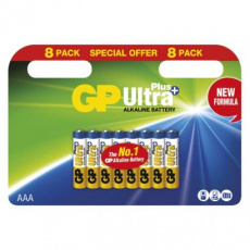Alkalická baterie GP Ultra Plus AAA (LR03) - 8ks