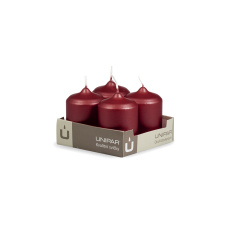 Svíčka adventní - METAL M135 Cylinder 50x70 mm - 4 ks červená Svíčka adventní - METAL M135 Cylinder 50x70 mm - 4 ks červená