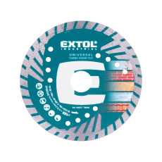kotouč diamantový řezný, turbo Grind Cut, suché i mokré řezání, O 125x22,2x2,2mm, EXTOL PREMIUM
