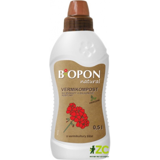 Bopon - Natural Vermikompost na muškáty a balkonové rostliny 500 ml BROS