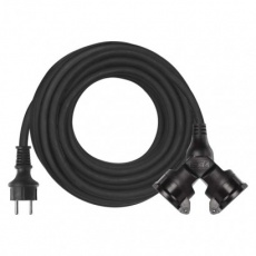 Prodlužovací kabel gumový – 2 zásuvky, 10m, 3× 1,5mm2, IP44 Prodlužovací kabel gumový – 2 zásuvky, 10m, 3× 1,5mm2, IP44