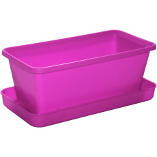 Truhlík malý s miskou - fuksie 20 cm Truhlík malý s miskou - fuksie 20 cm