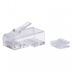 Konektor RJ45 pro UTP kabel (drát), bílý - 20ks Konektor RJ45 pro UTP kabel (drát), bílý - 20ks