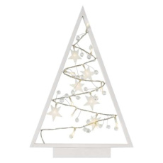 LED dekorace – svítící stromeček s ozdobami, 40 cm, 2x AA, vnitřní, teplá bílá, časovač LED dekorace – svítící stromeček s ozdobami, 40 cm, 2x AA, vnitřní, teplá bílá, časovač