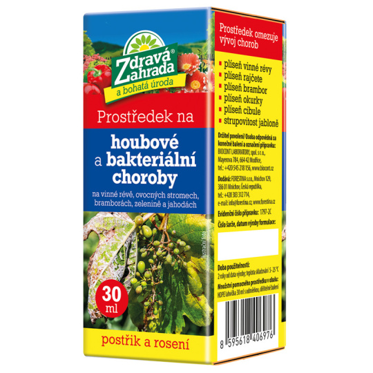 Zdravá zahrada - Přípravek na houb. a bakter. choroby 30 ml (06/2026) DOPRODEJ