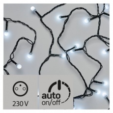 LED vánoční cherry řetěz – kuličky, 30m, studená bílá, čas. LED vánoční cherry řetěz – kuličky, 30m, studená bílá, čas.