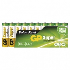 Alkalická baterie GP Super AA (LR6) - 10ks Alkalická baterie GP Super AA (LR6) - 10ks