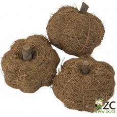 Dekorace - Coir Pumpkin 6 cm - 3 ks