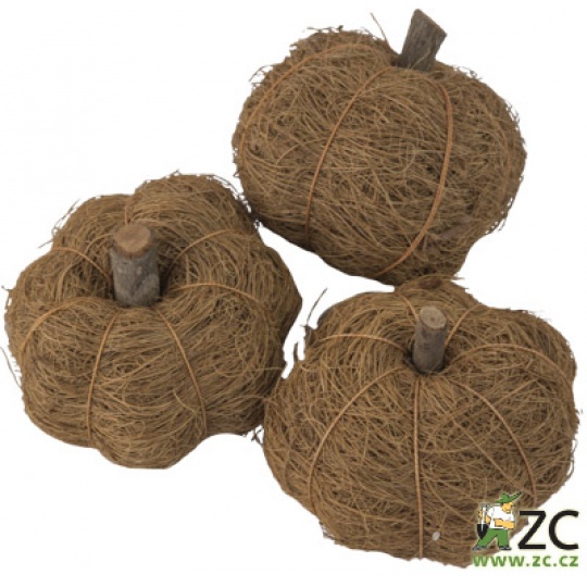 Dekorace - Coir Pumpkin 6 cm - 3 ks