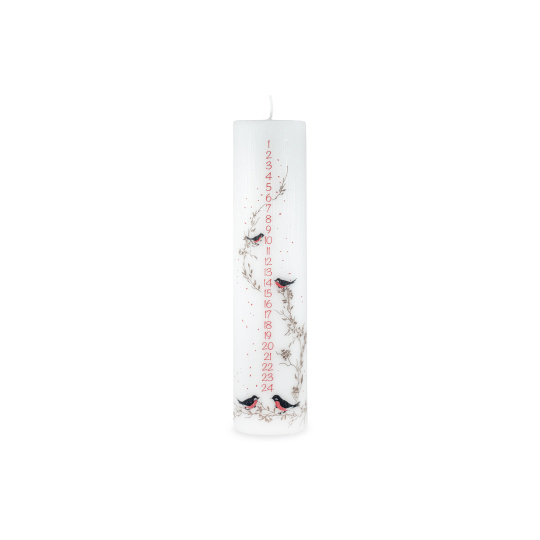 Svíčka adventní Calendar Dreaming Pillar 60 x 250 mm - bílá