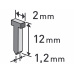 hřebíky, balení 1000ks, 12mm, 2,0x0,52x1,2mm