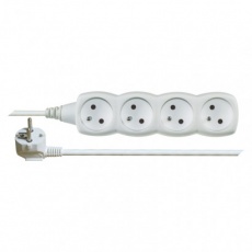 Prodlužovací kabel – 4 zásuvky, 10m, bílý Prodlužovací kabel – 4 zásuvky, 10m, bílý